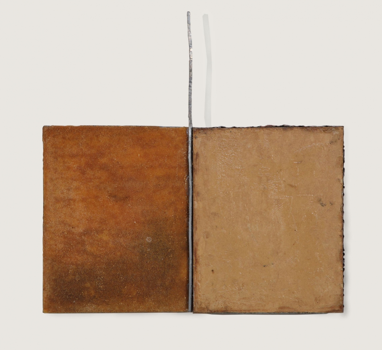 Untitled, 1986, salt, linseed oil, lead, tin, wood