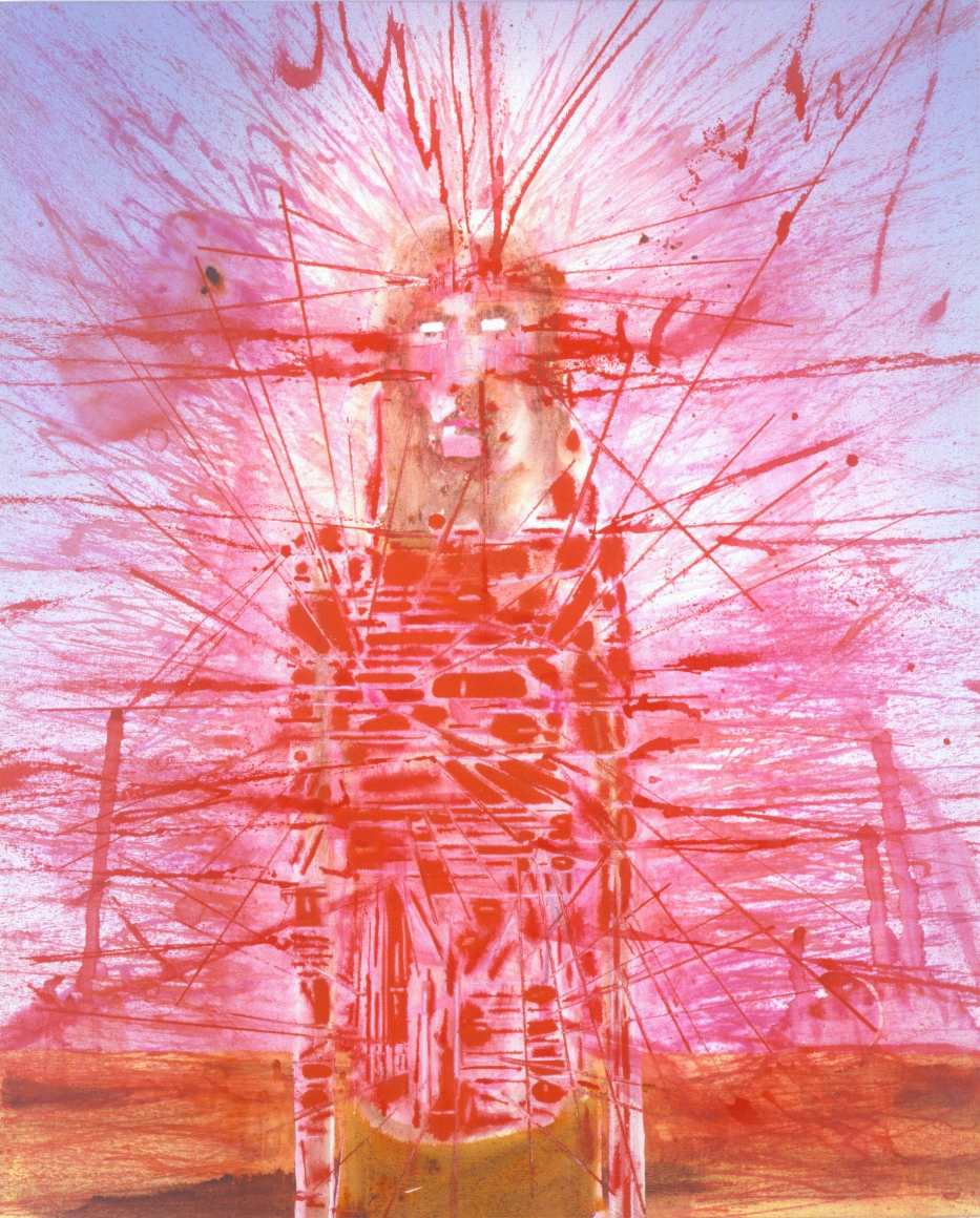 a christ figure in red by barnaby furnas for sale