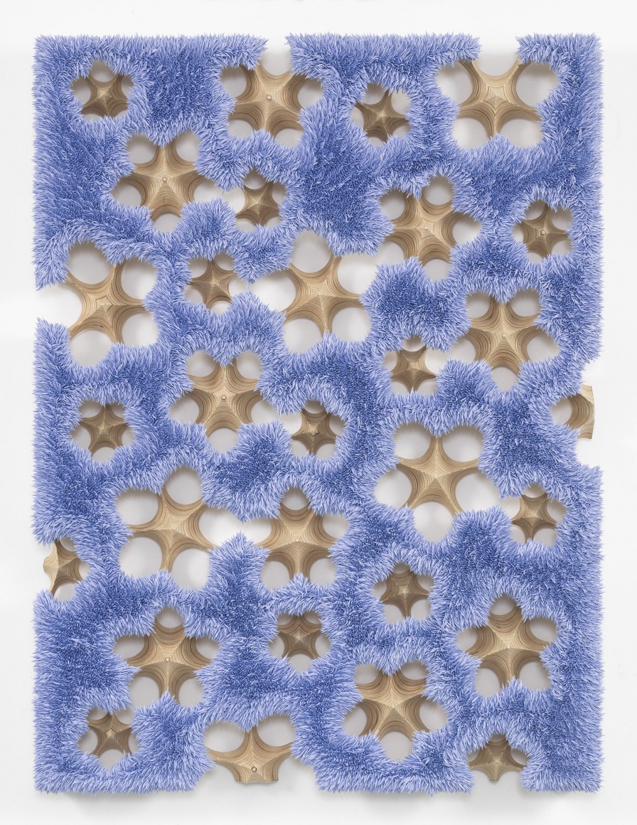 Lot 072416 (radiant blue), 2016, Oil on linen with wood panel support