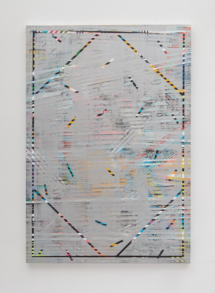 conceptual painting by Julia Dault in a New York City gallery