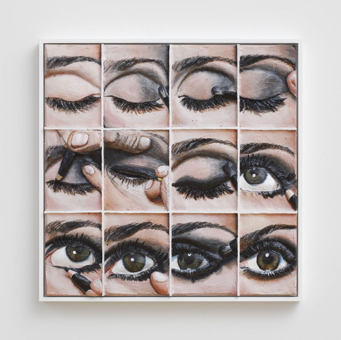Smoky Eye Tutorial, 2014, Acrylic and wood on canvas on panel with wood frame