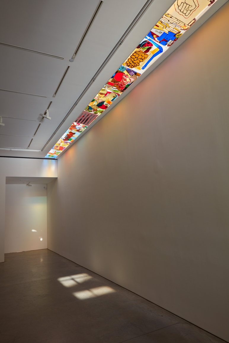 a light installation by jessica jackson hutchins in a chelsea art gallery