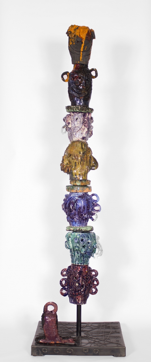 a glazed ceramic sculpture by chicago based artist william j. o'brien