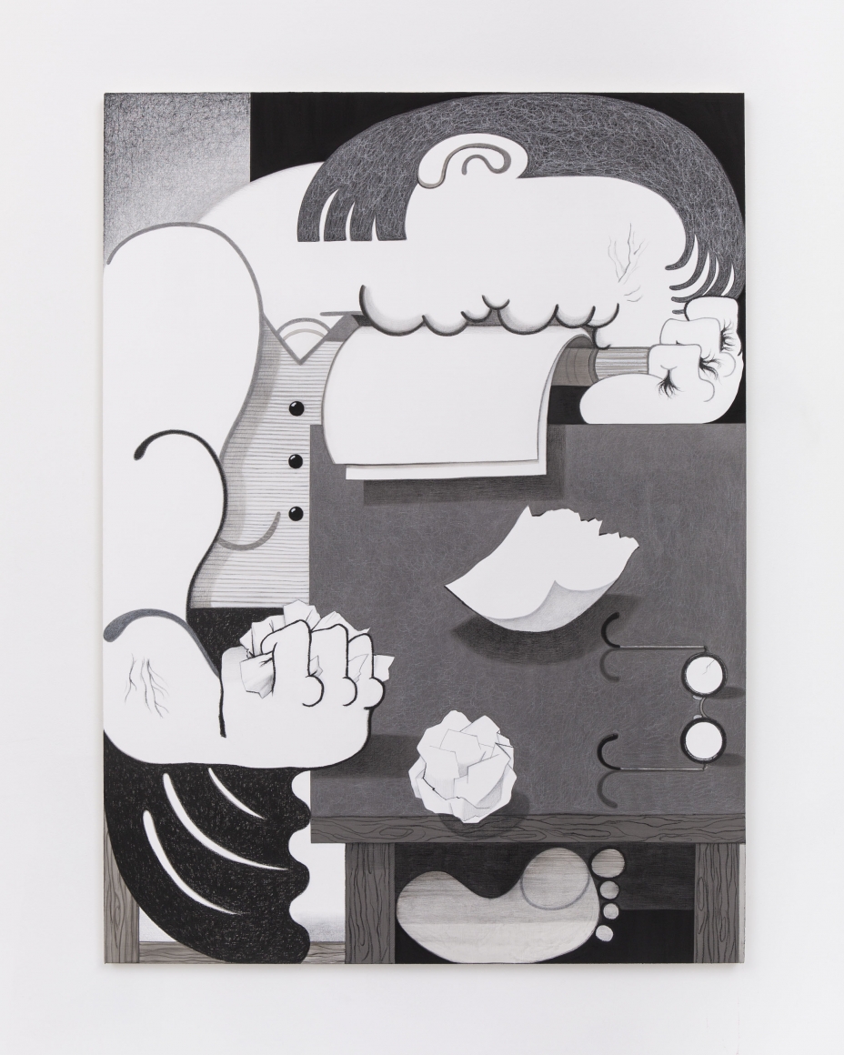 black and white painting