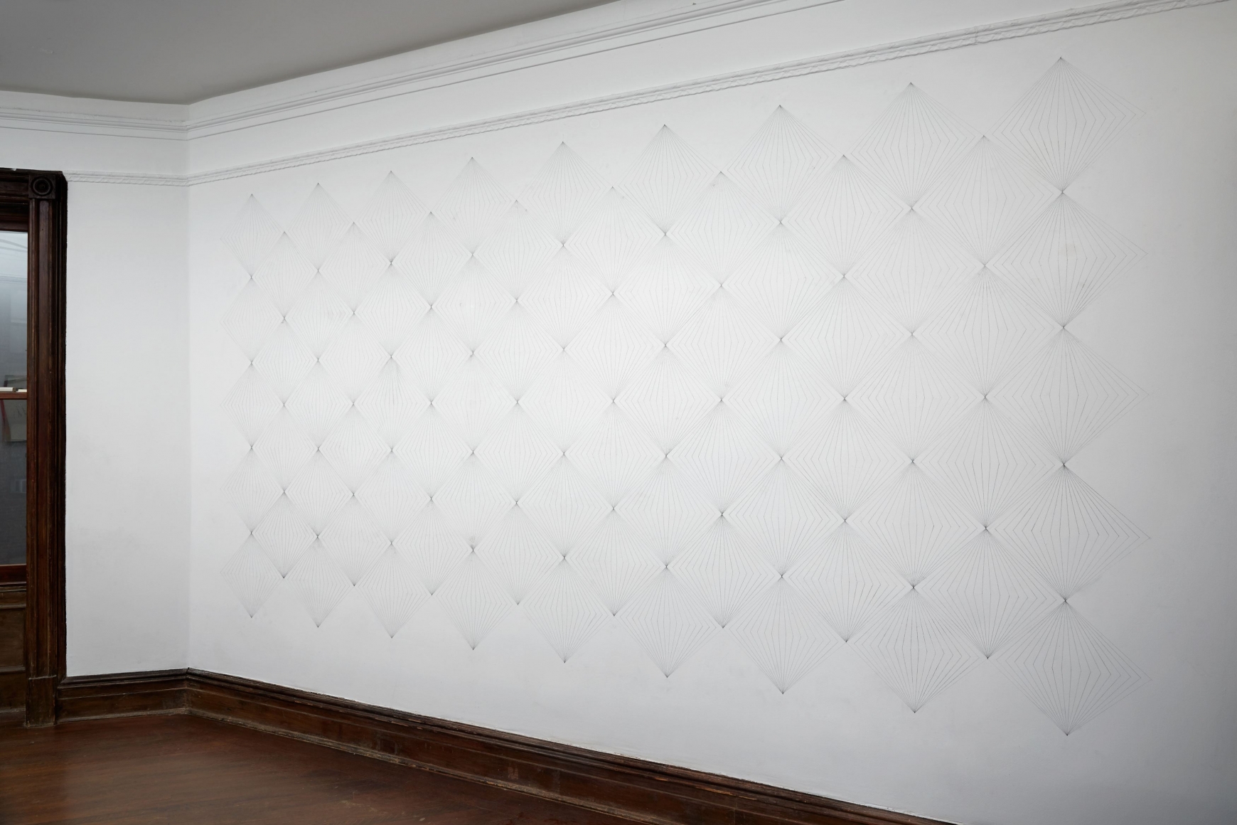 Not yet titled (Wall Drawing), 2014, Graphite on wall