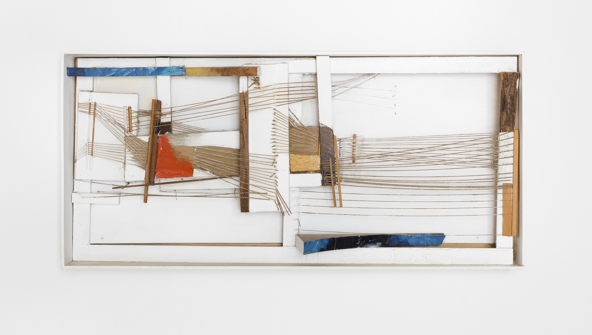 a deconstructed loom by contemporary fiber artist maria lai
