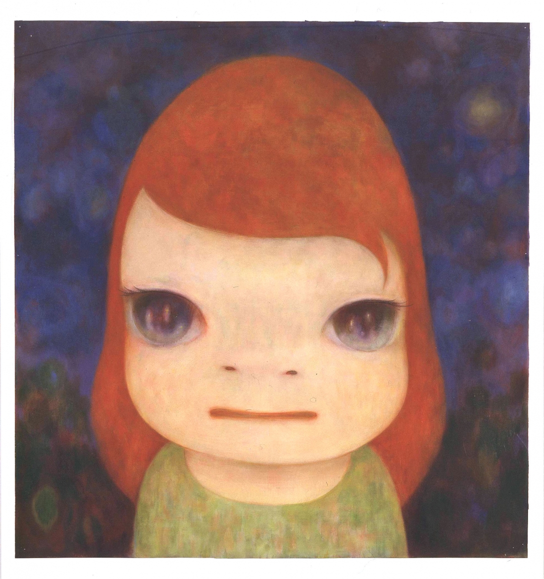 portrait of a girl with red hair by yoshimoto nara