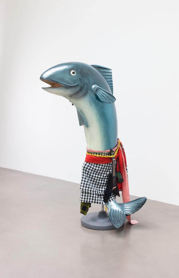 Cosima von Bonin, What If It Barks 3 (Black Ukulele Version with Ghost), 2018