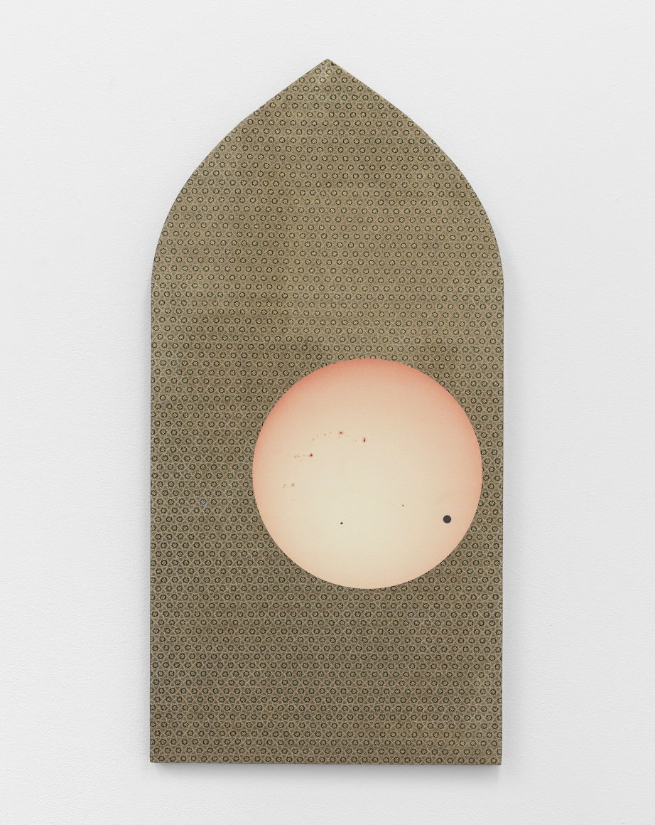 Untitled, 2019, UV inkjet and gesso on marquetry