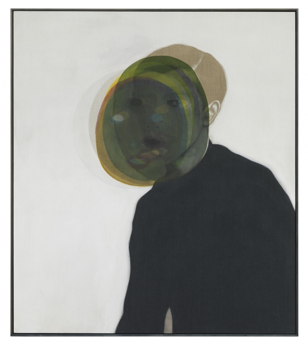 emulous mask, 2016, Acrylic and ink on canvas