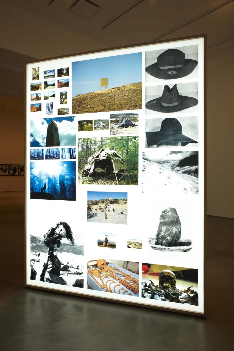 Earthworks/The Ecstatic Experience, 2010 , Transparencies mounted on plexiglass, plywood, electrical and lighting materials 