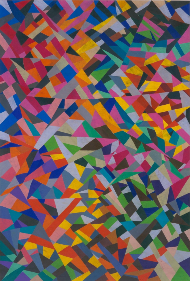 colorful painting with abstract shapes by william j. o'brien
