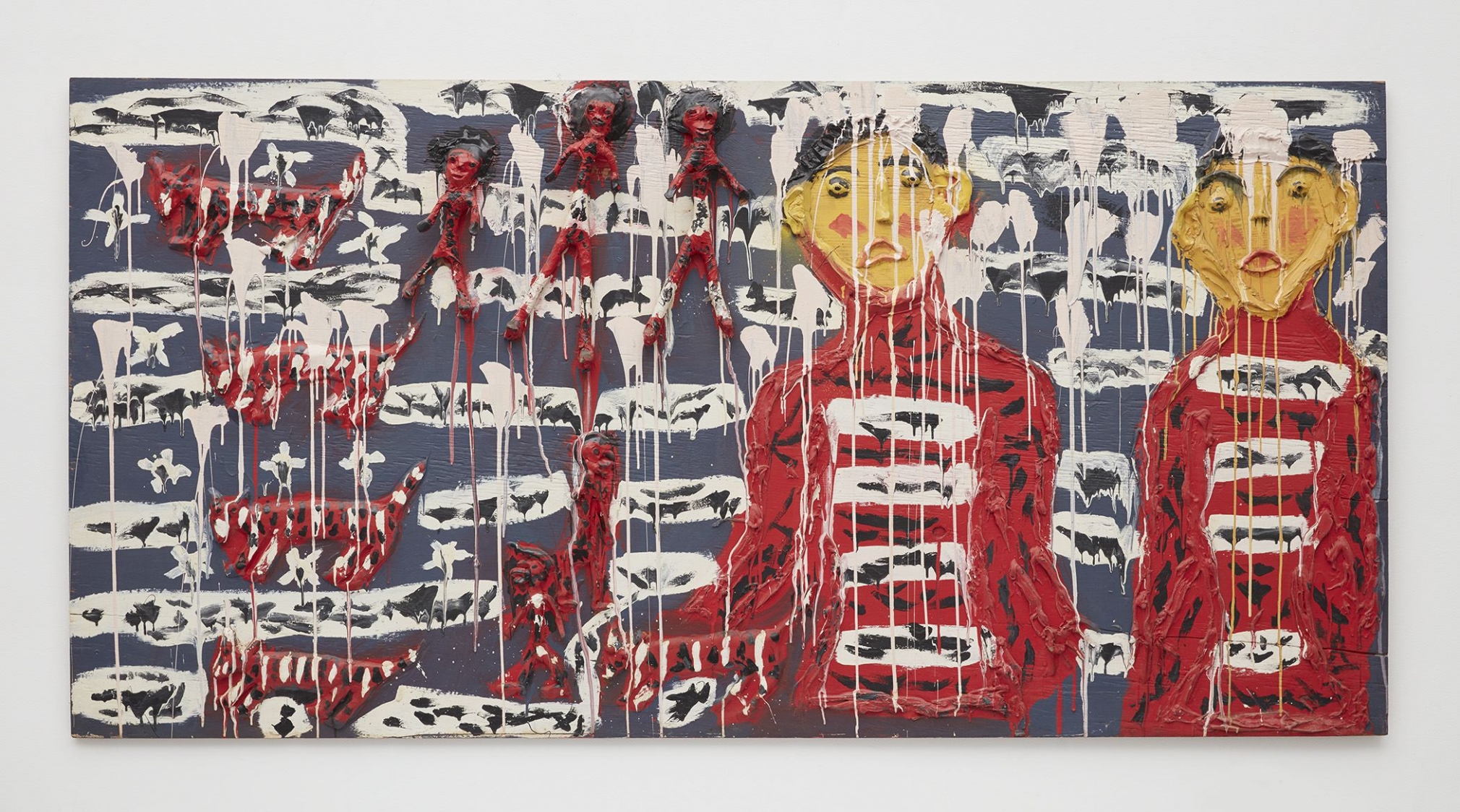 The Raggly Flag, 1989, Enamel on wood