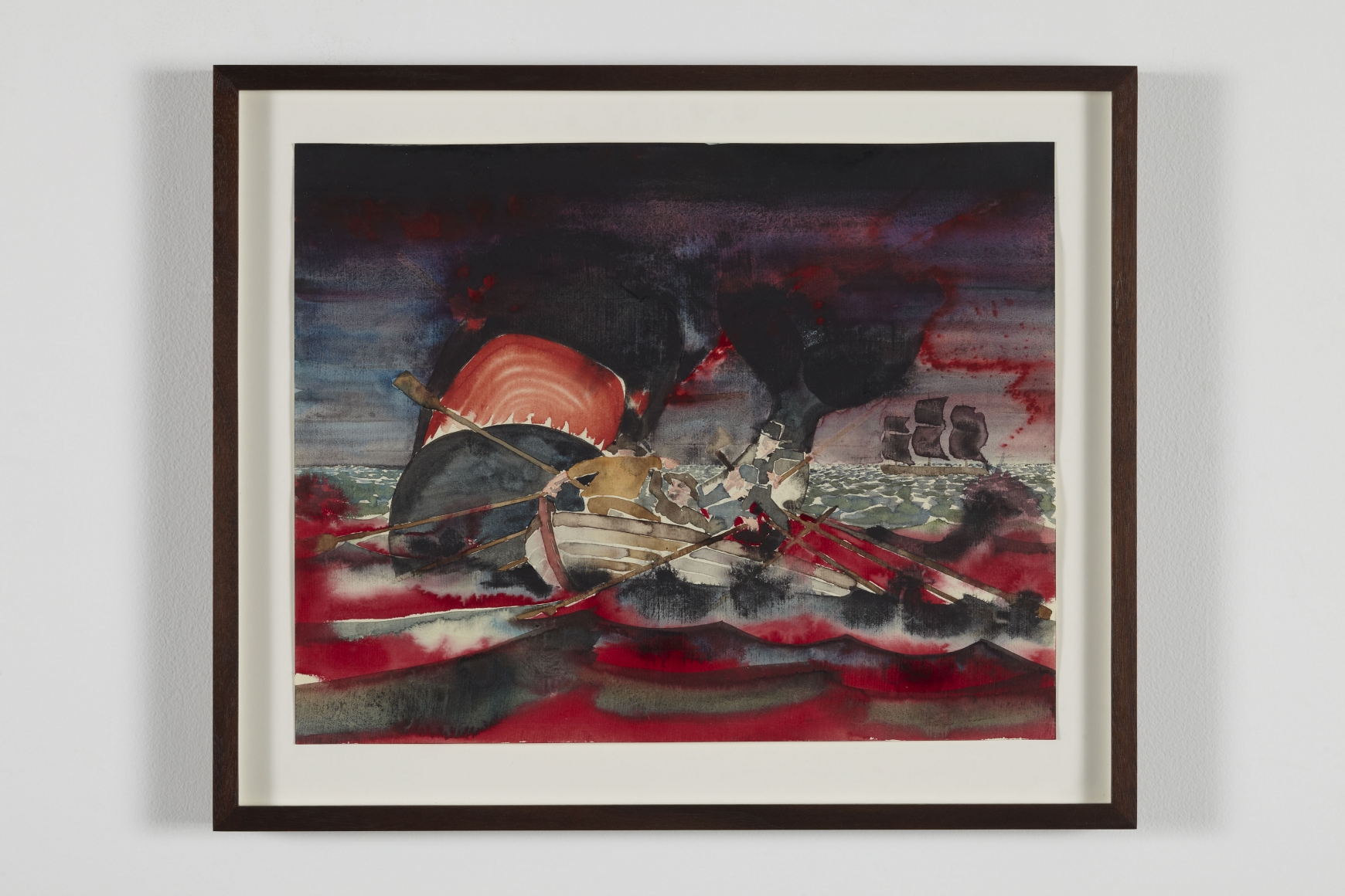 contemporary watercolor painting of a whale in a seascape by barnaby furnas