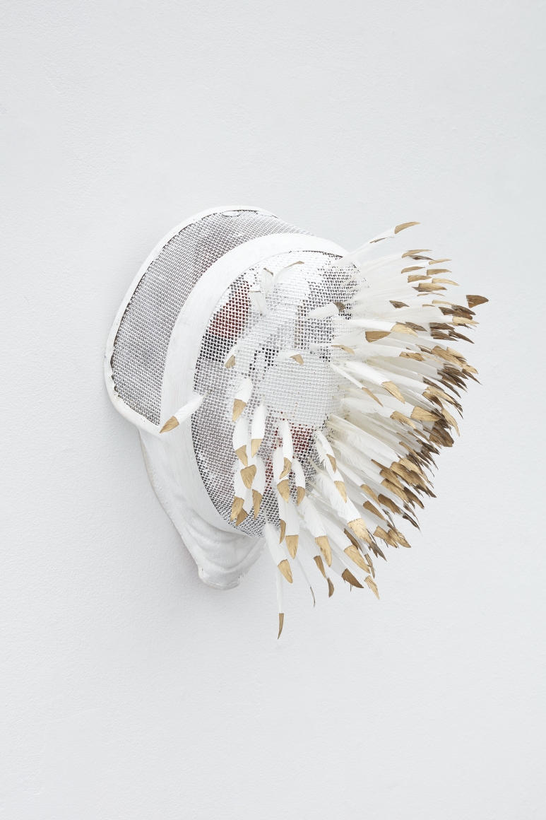 Allison Janae Hamilton, (side) Fencing mask 2, 2018