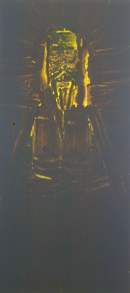 portrait of christ in yellow by barnaby furnas