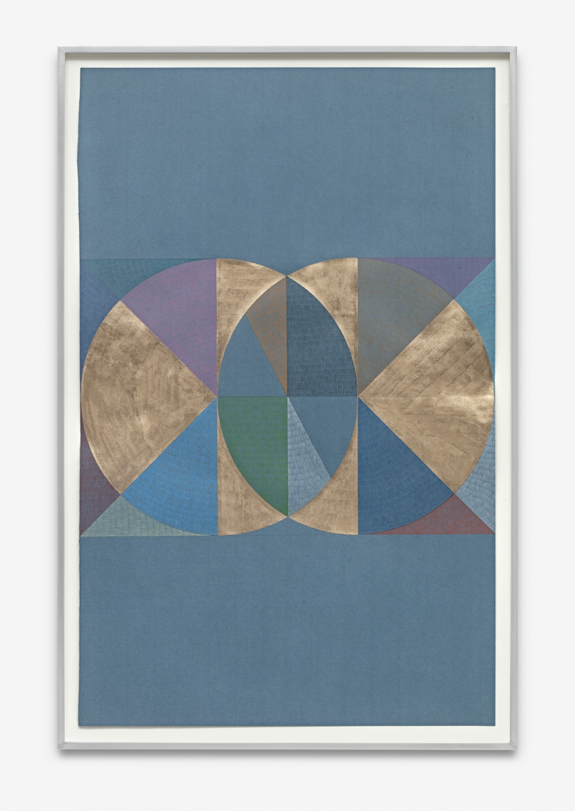 Untitled, 2017 Gold leaf and colored pencil on handmade paper