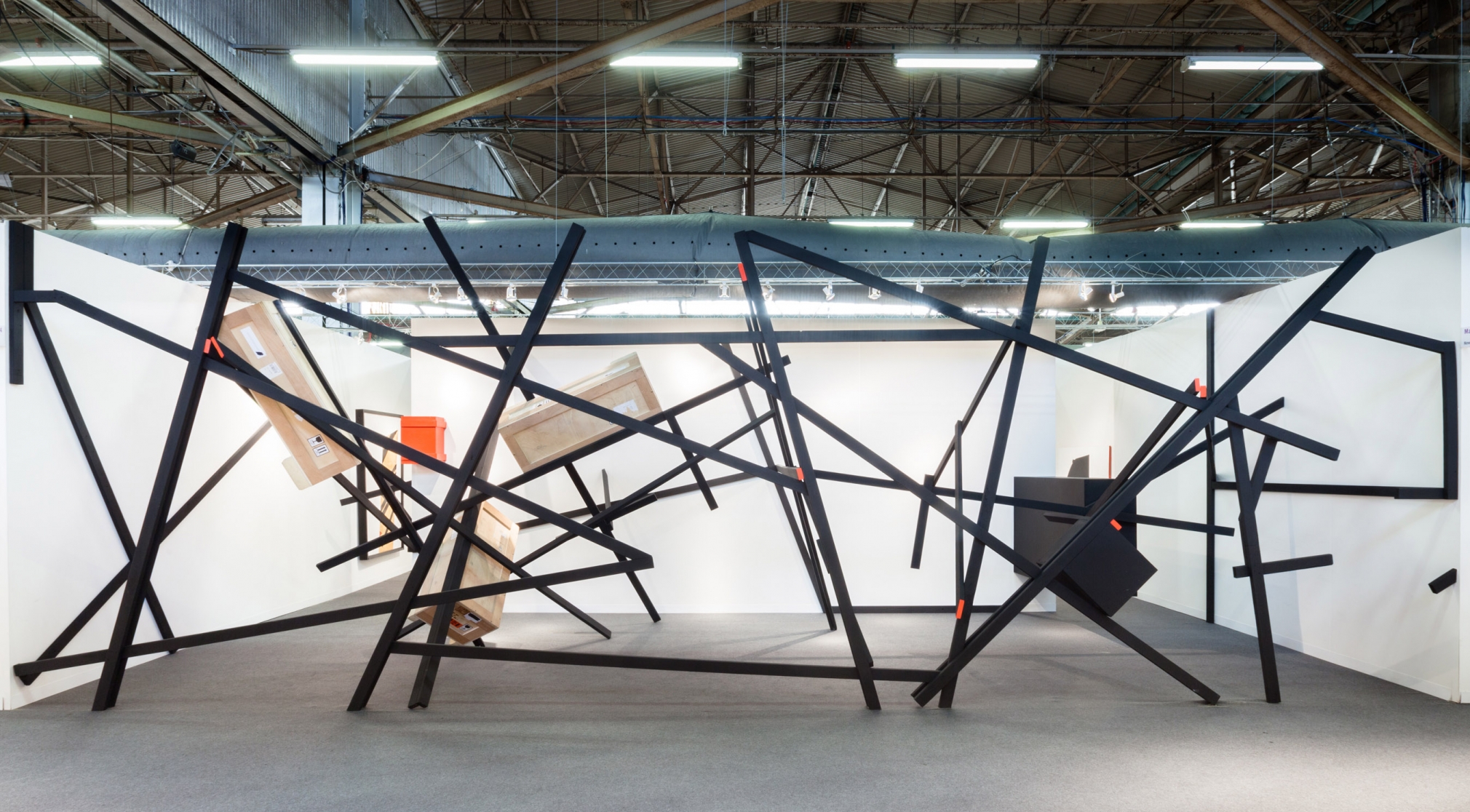 installation by serge alain nitegeka at the armory show in new york city