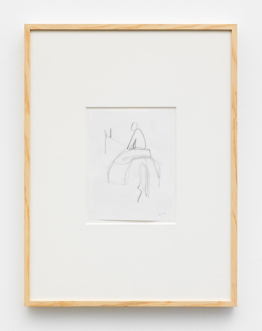 a small drawing on paper by italian artist maria lai for sale at a chelsea gallery