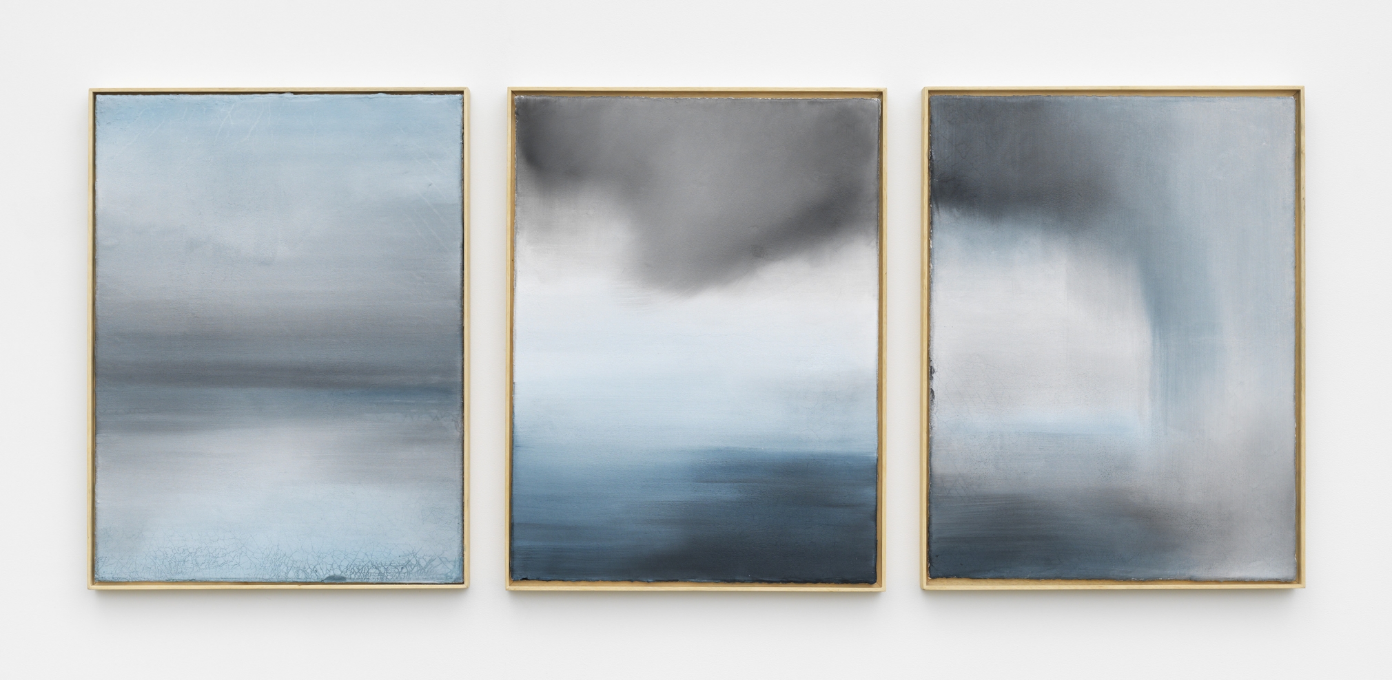 a fresco triptych by the brazilian artist thiago rocha pitta