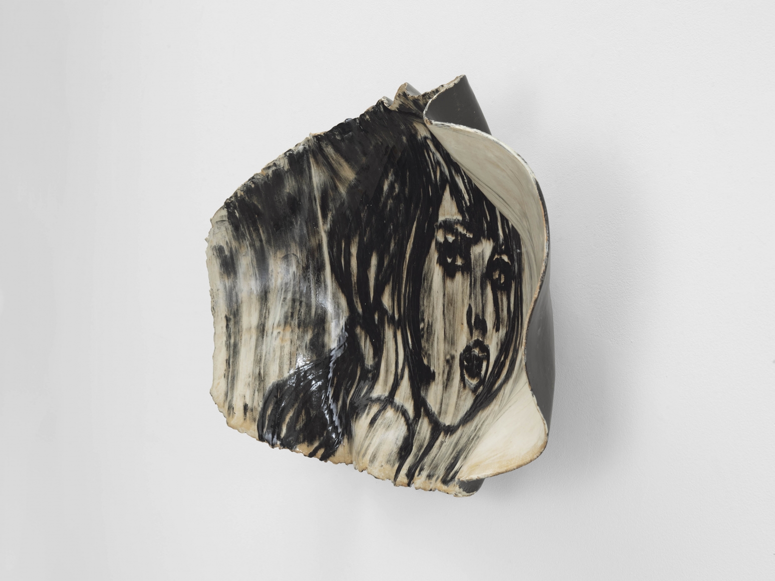 Portrait of the Revolutionary Woman, 2017, Glazed ceramic with porcelain inlay