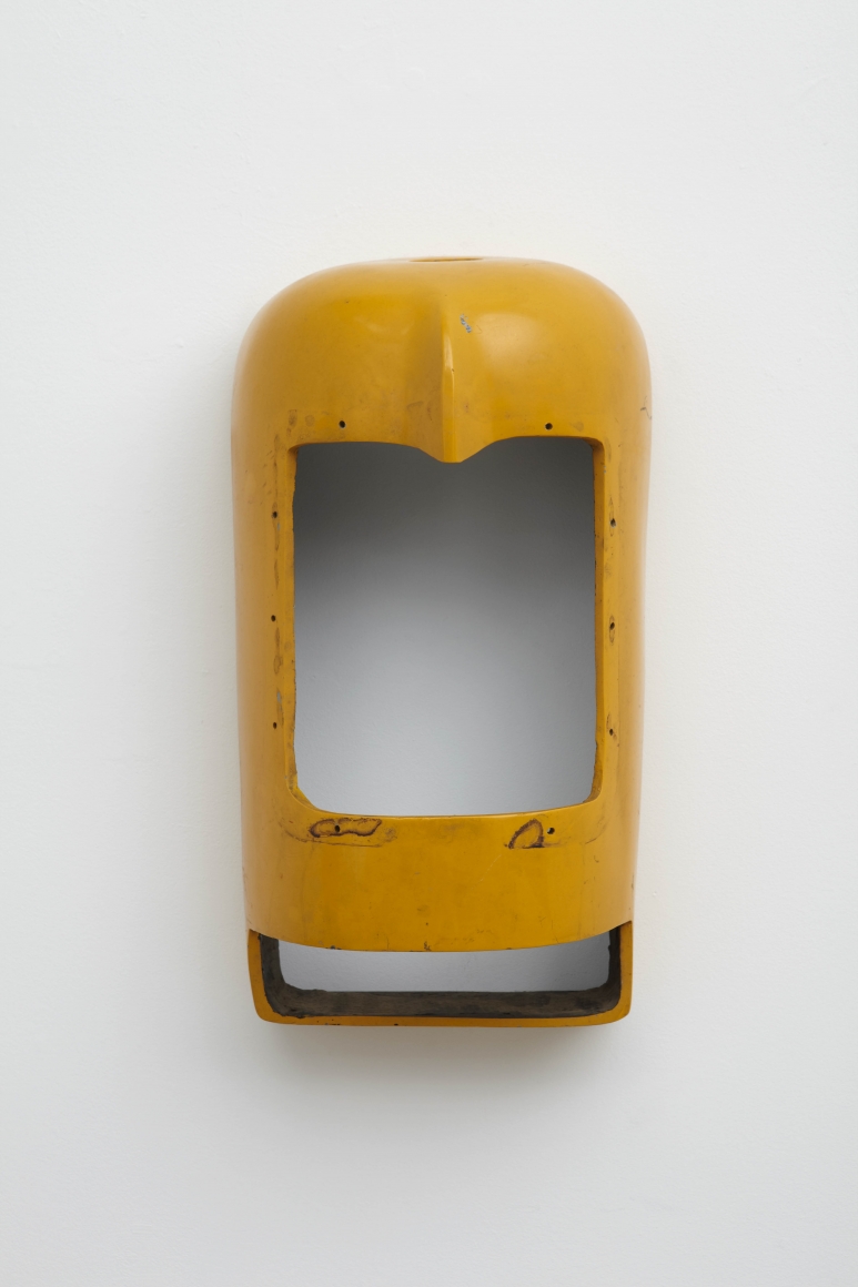 a fiberglass yellow sculpture by salvatore scarpitta for sale at marianne boesky gallery