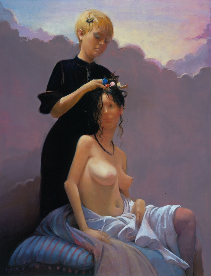Grooming, 2003, Oil on linen