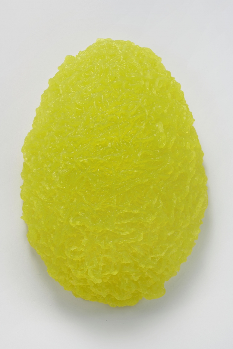 Large egg shaped polyurethane sculpture by Lynda Benglis