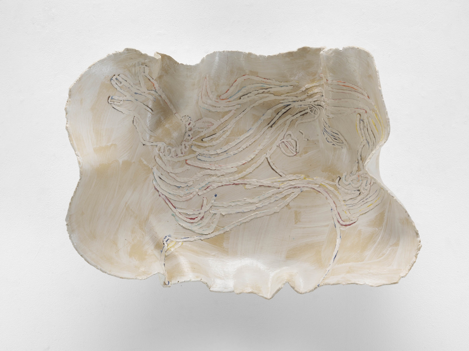 The White Plate, 2017, Glazed ceramic with porcelain inlay