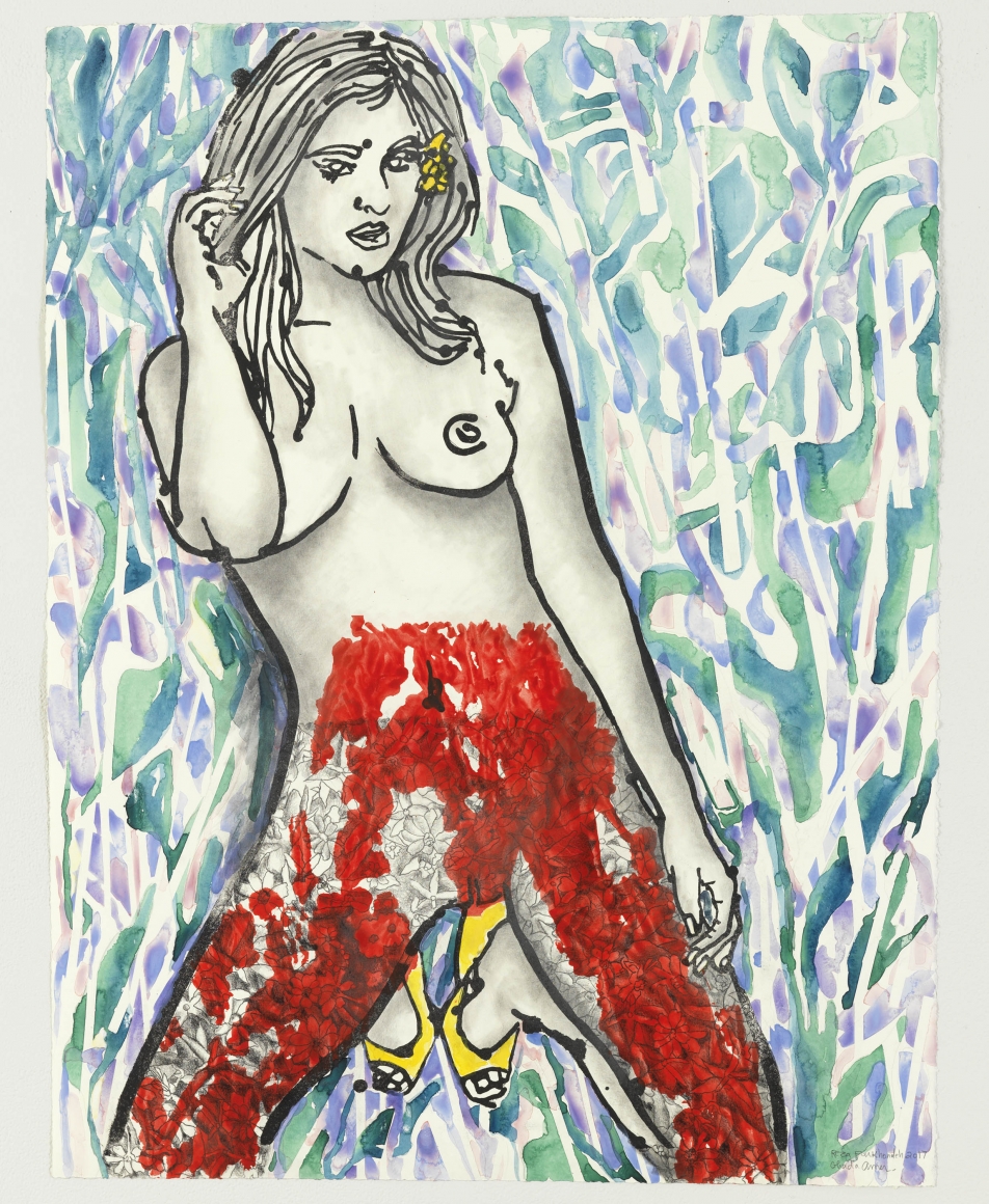 Ghada Amer and Reza Farkhondeh, My Blood, My Decision, 2017