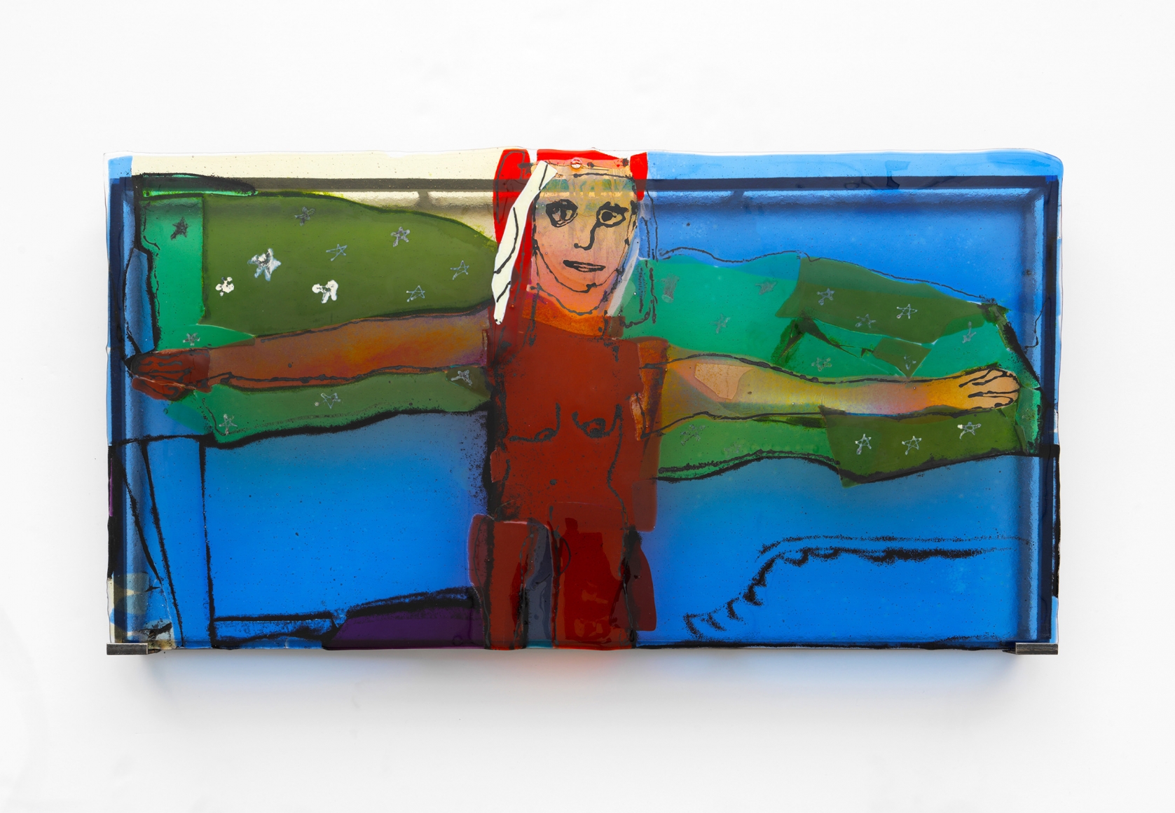 Self-Portrait, 2017, Fused glass