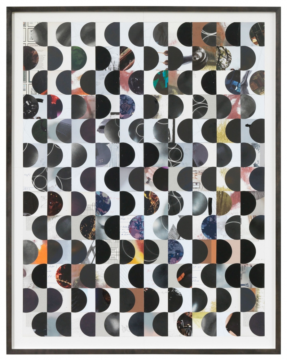 Shoals, 2013, Paper on board, acrylic on glass
