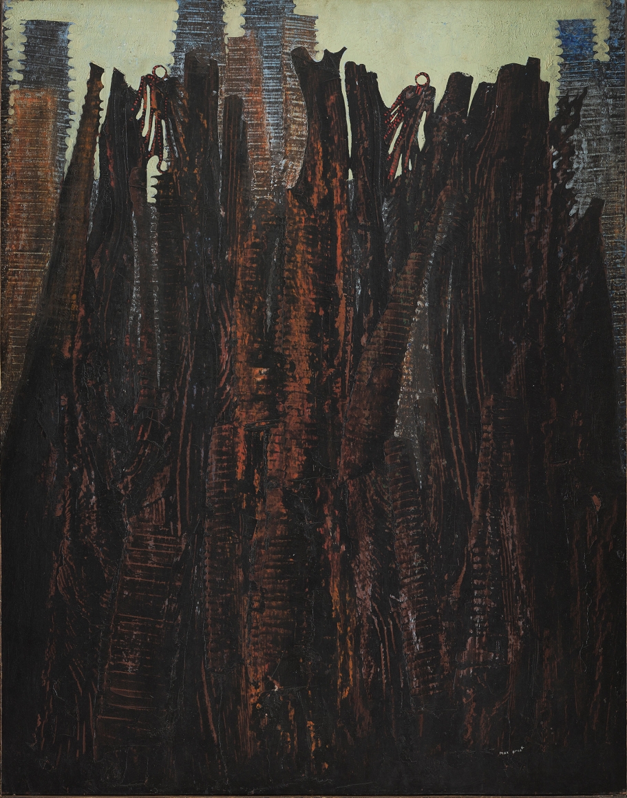 Max Ernst, Le Cimetière des Oiseaux, 1927, Oil on canvas