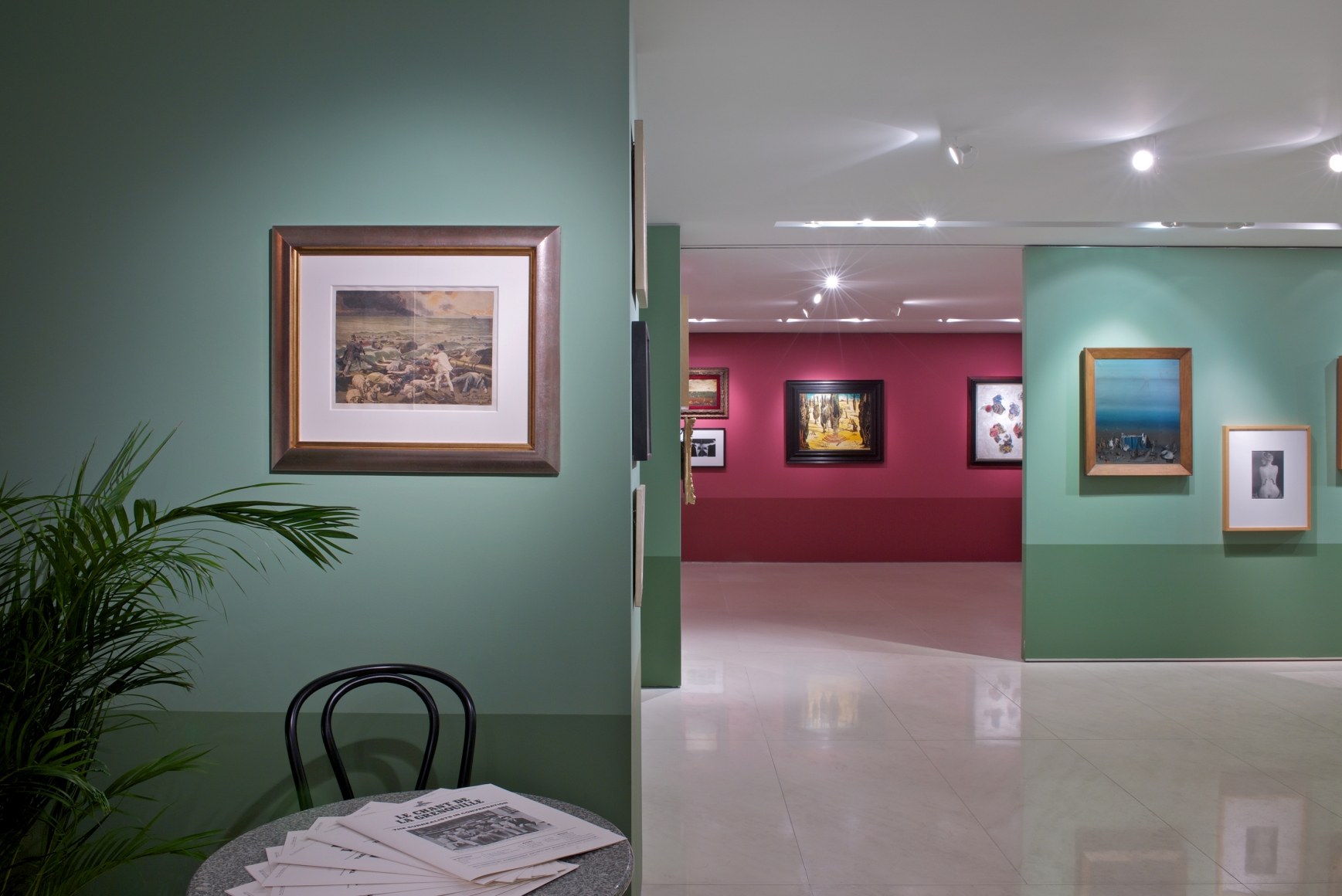 Installation view of Le Chant de La Grenouille: The Surrealists in Conversation. Photography by Karen Fuchs. ©Helly Nahmad Gallery NY.