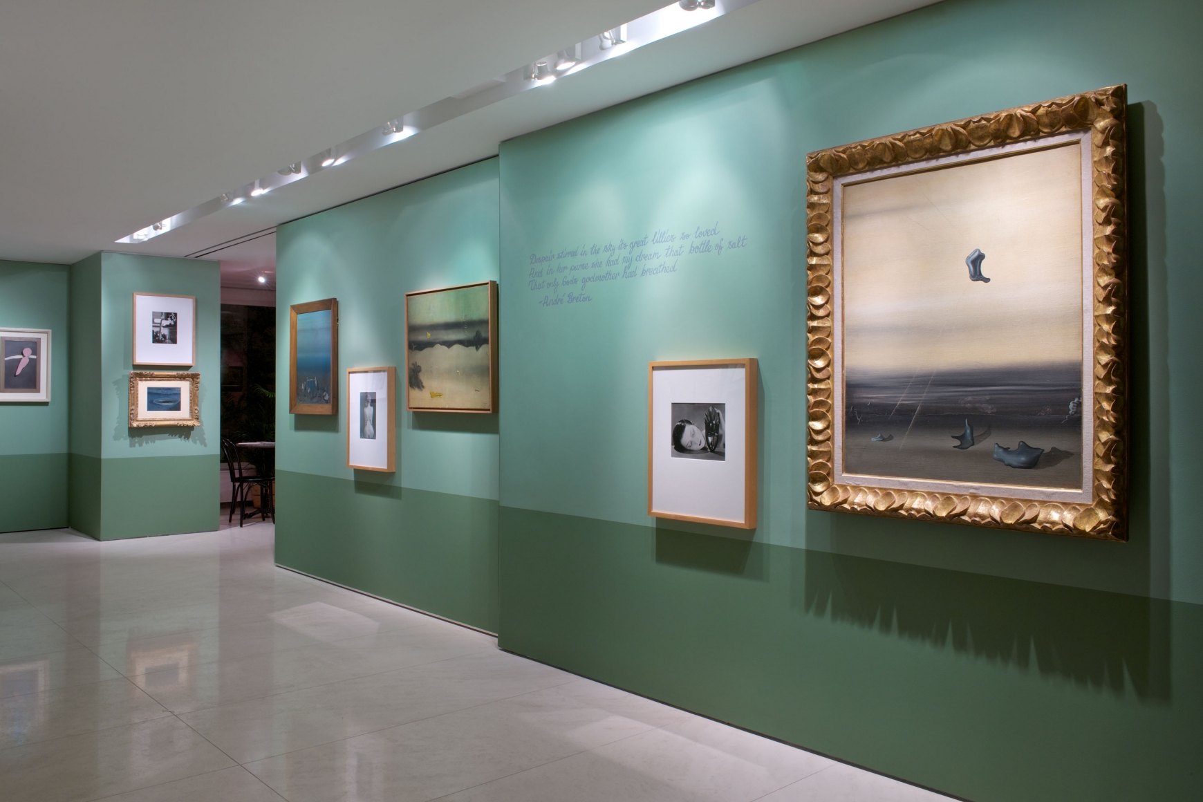 Installation view of Le Chant de La Grenouille: The Surrealists in Conversation. Photography by Karen Fuchs. ©Helly Nahmad Gallery NY.
