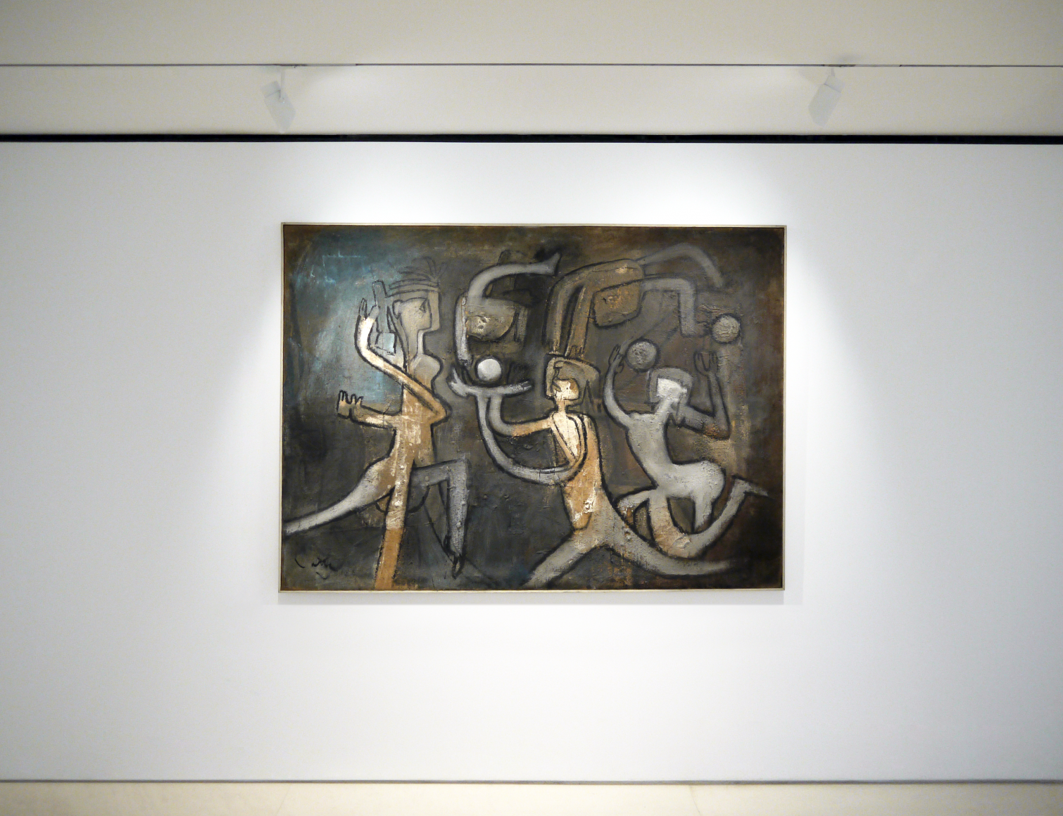 Installation view of Selected Works by 20th Century Masters featuring Matta, Untitled, 1963. Photography by Bianca Boragi. ©Helly Nahmad Gallery NY.