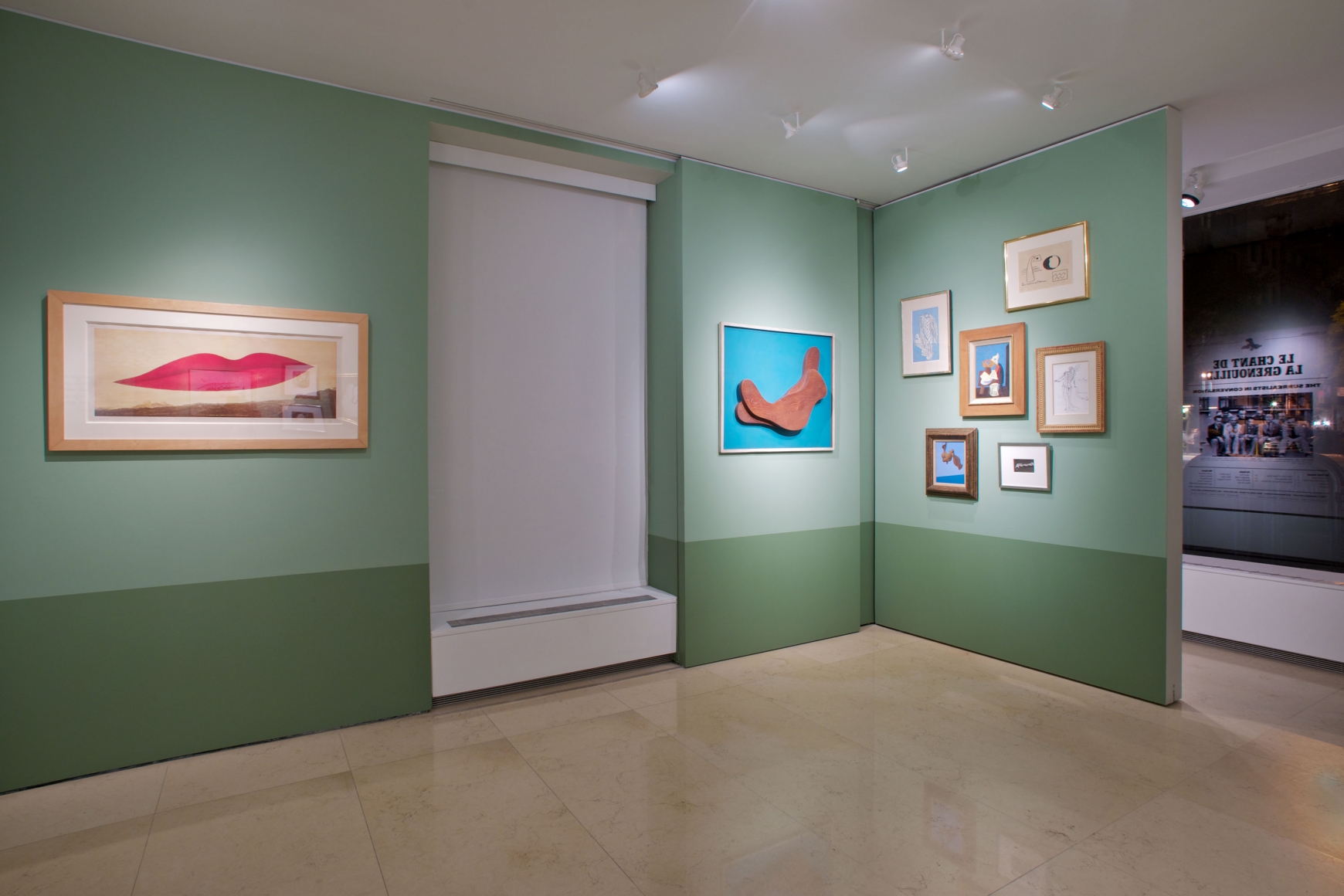 Installation view of Le Chant de La Grenouille: The Surrealists in Conversation. Photography by Karen Fuchs. ©Helly Nahmad Gallery NY.