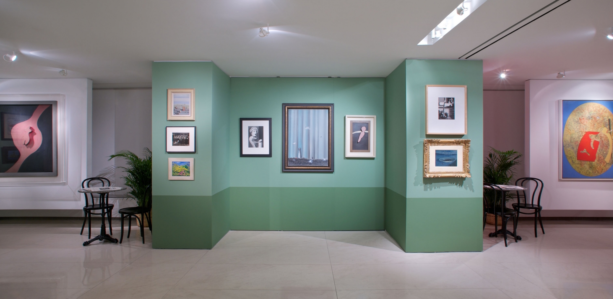 Installation view of Le Chant de La Grenouille: The Surrealists in Conversation. Photography by Karen Fuchs. ©Helly Nahmad Gallery NY.
