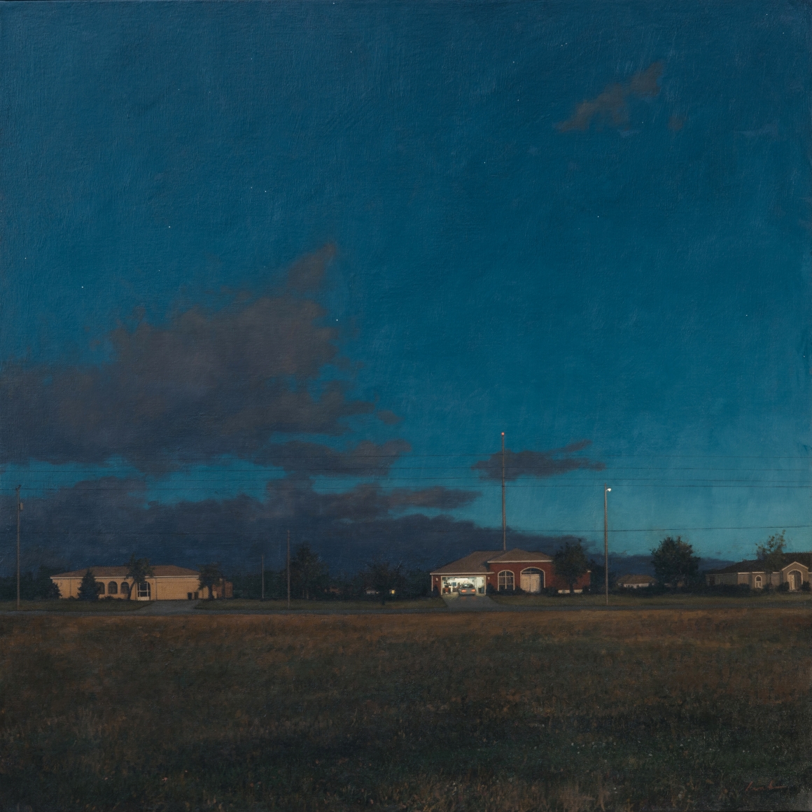 linden frederick, Vacant, 2016, oil on linen, 36 x 36 inches