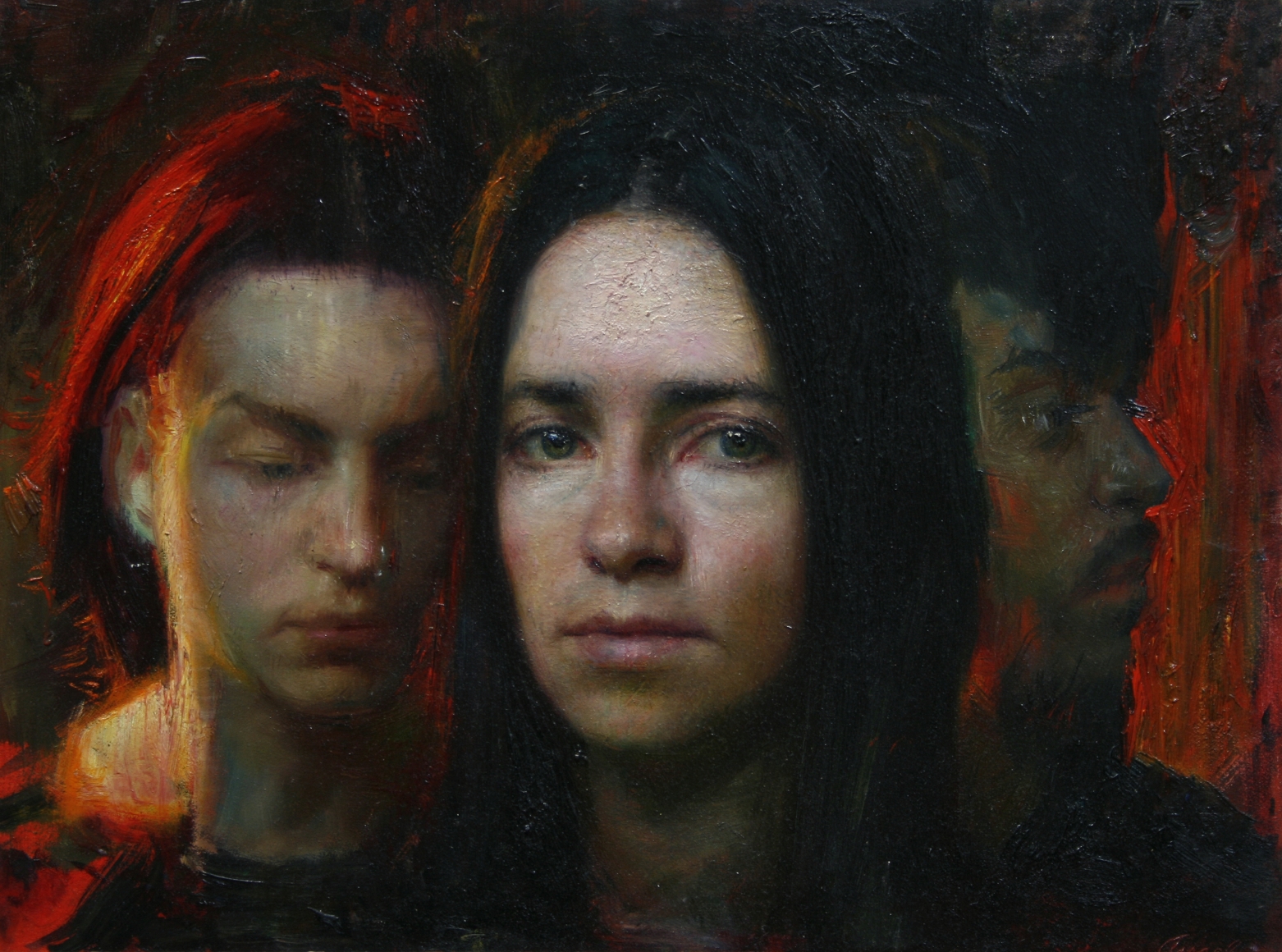 Steven Assael, Female Portrait, 2008, oil on canvas, 12 x 16 inches
