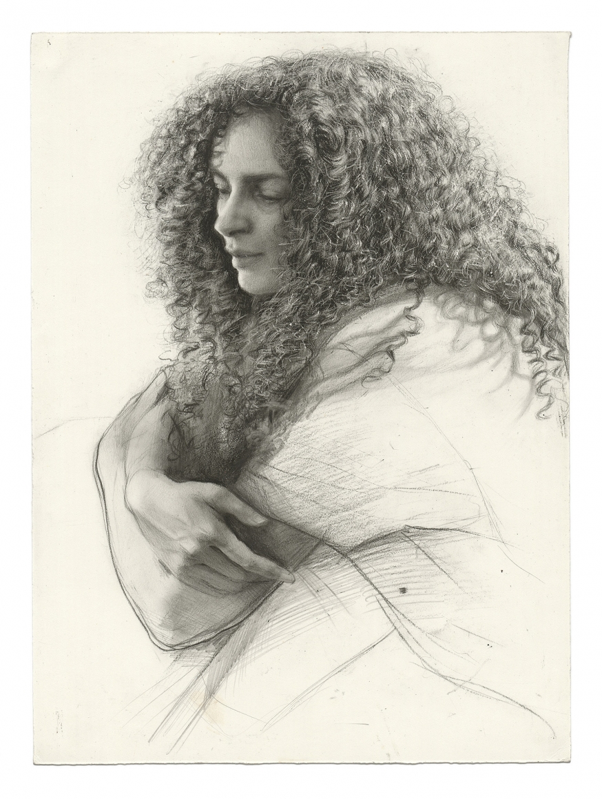 Steven Assael, Ava (SOLD), 2008, graphite on paper, 13 1/2 x 10 inches