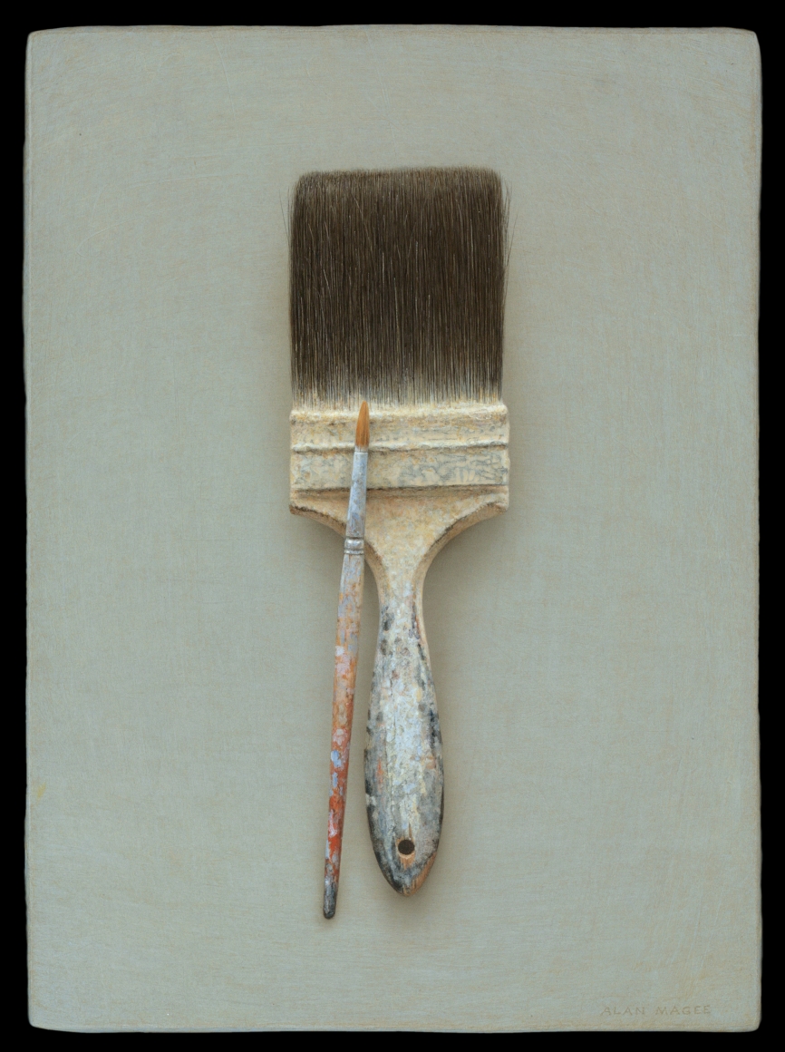 Alan Magee, Affinity (SOLD), 2009, acrylic and oil on panel, 14 x 10 1/4 inches
