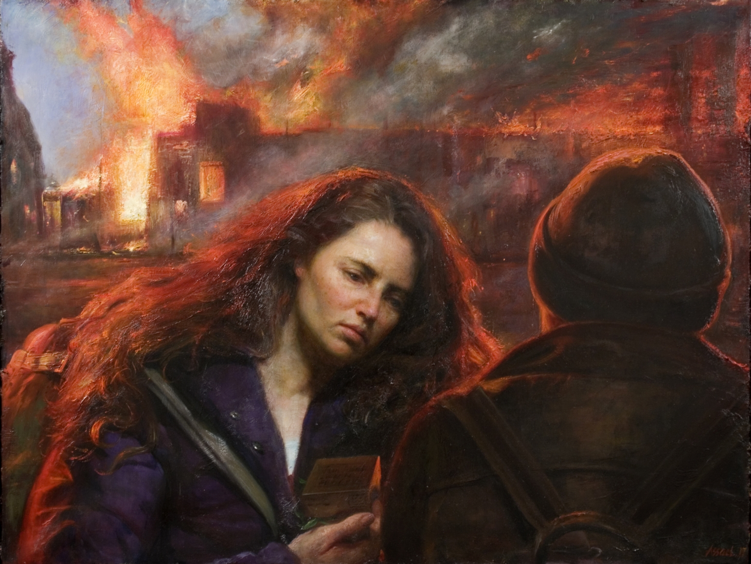 Steven Assael, Days, 2017, oil on canvas, 36 1/4 x 48 inches