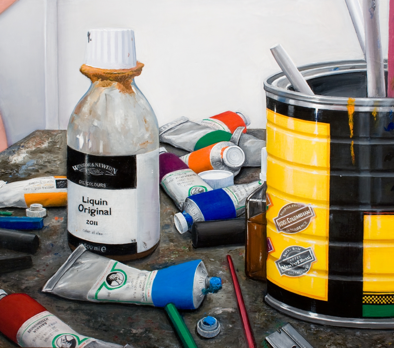 William Beckman, S.L. #3 (Chock Full) (SOLD), 2011, oil on panel, 18 x 20 inches