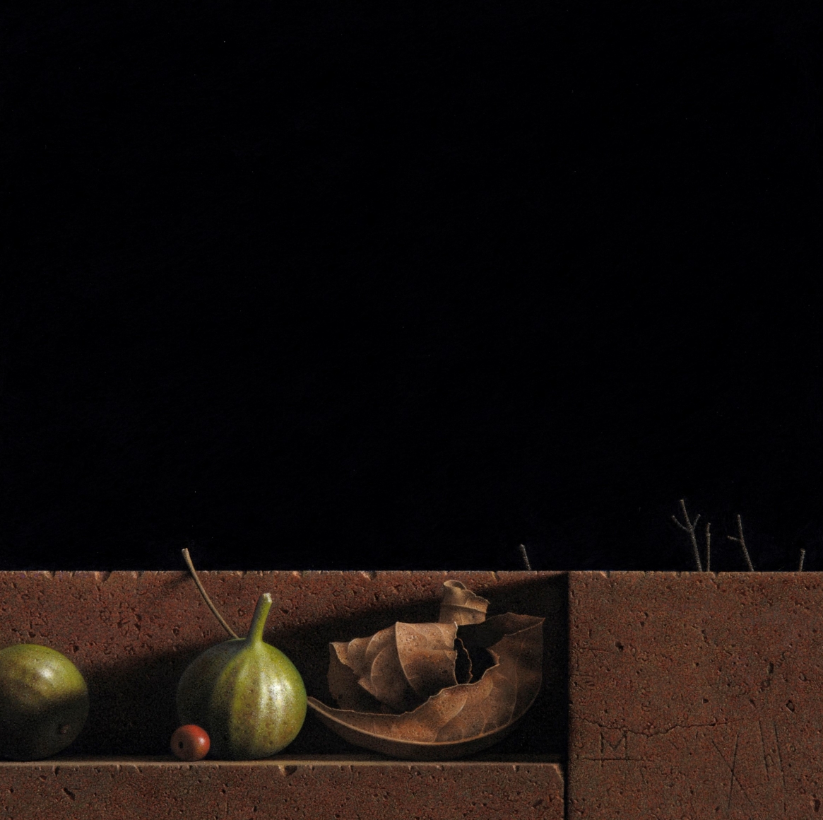 G. Daniel Massad, Foursquare Fall, 2012, pastel on paper, 9 x 9 inches