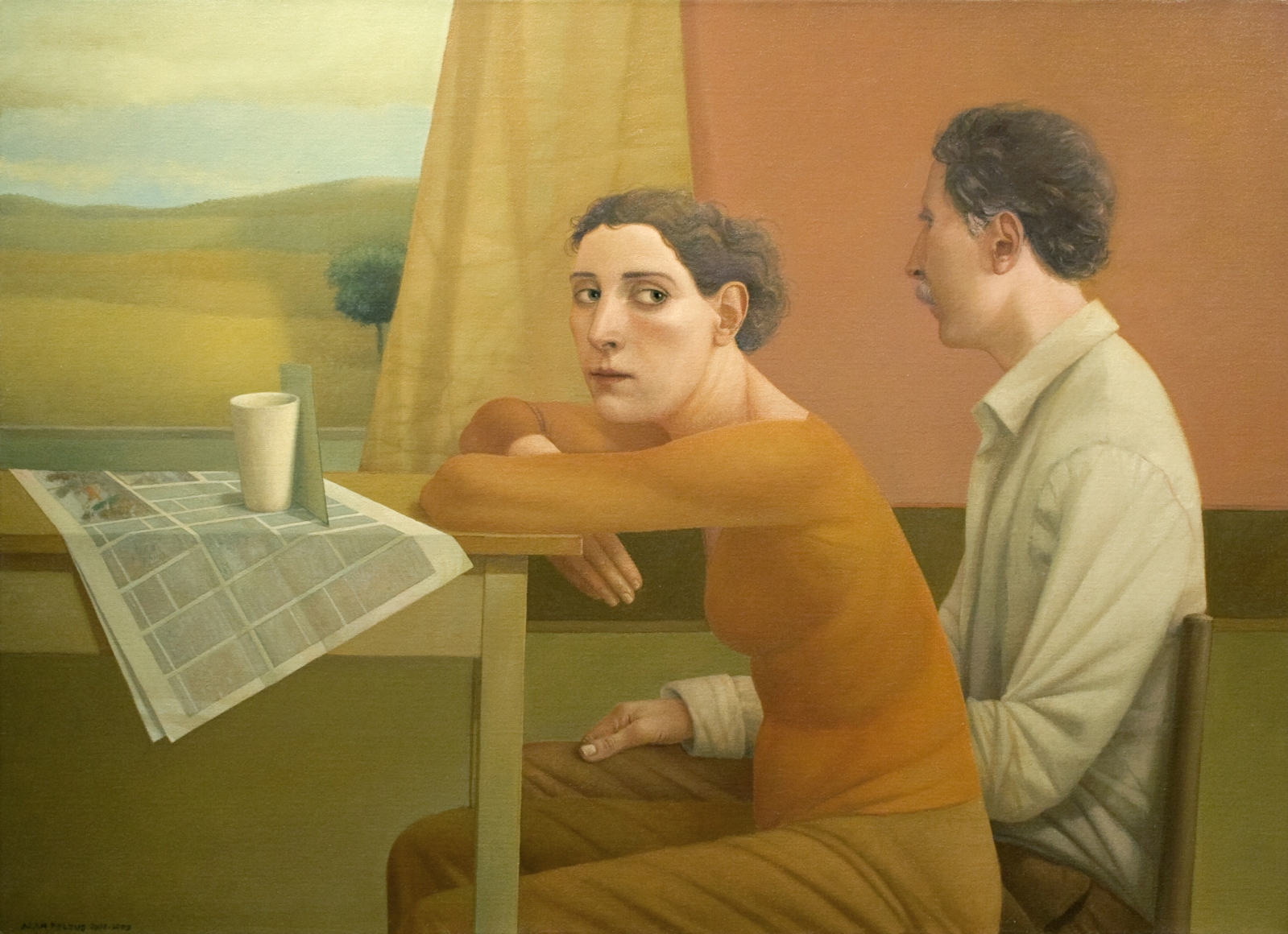 alan feltus, No Words Could Explain, 2008-09, oil on canvas, 31 1/2 x 31 1/4 inches