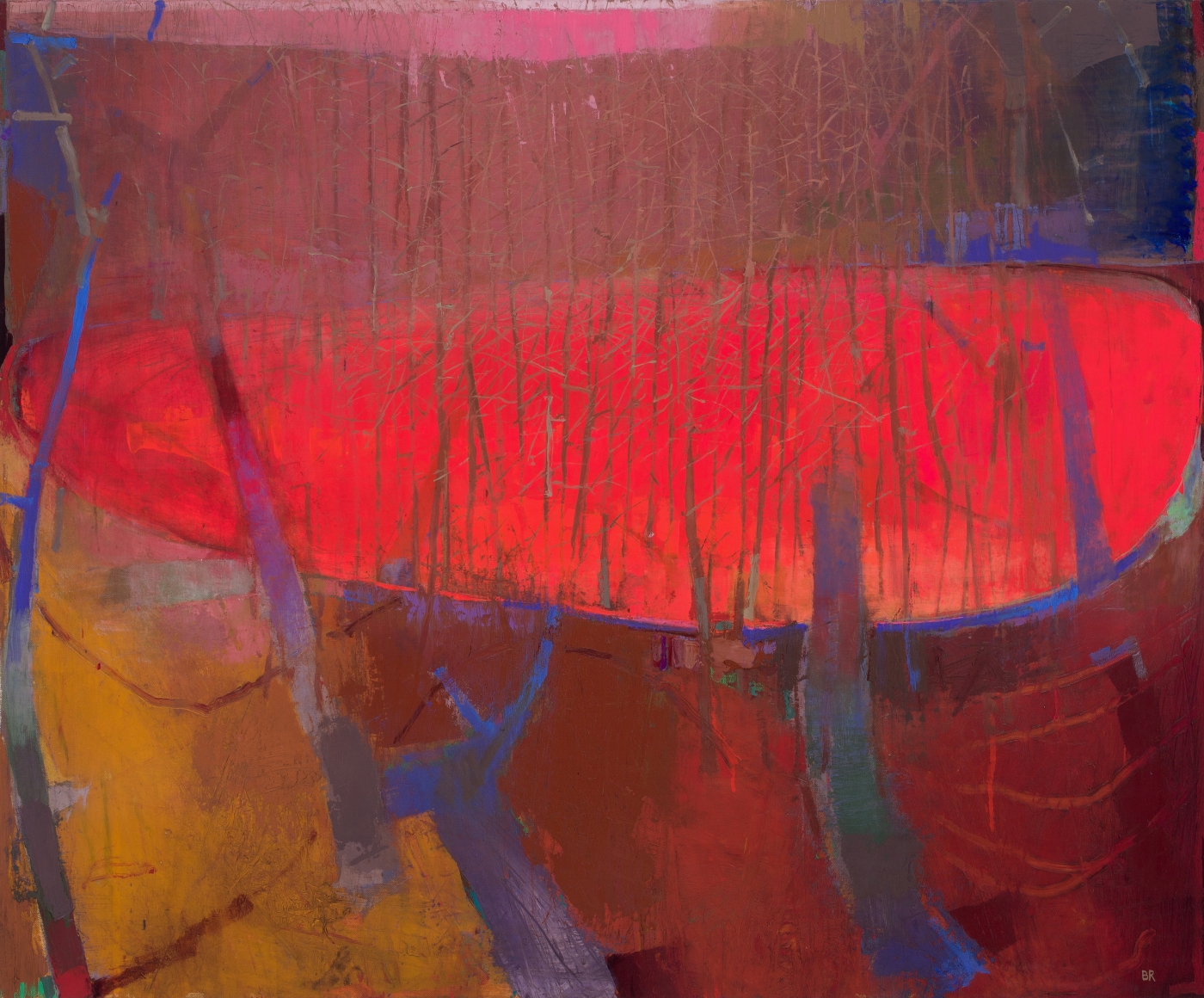 Brian Rutenberg, Walking Eager Towards Water, 2019, oil on linen, 48 x 58 inches