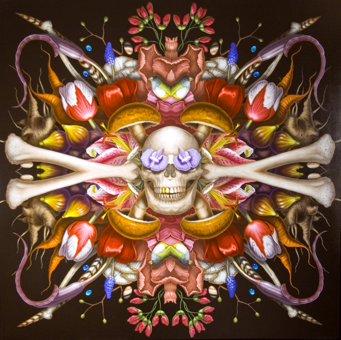 Maria Tomasula, Anatomy Lesson, 2019, oil on panel, 36 x 36 inches