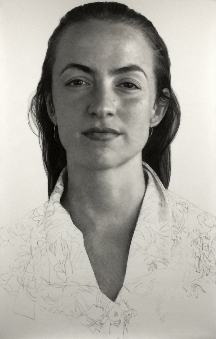 clio newton, Mira, 2018, compressed charcoal on paper, 94 x 59 1/4 inches
