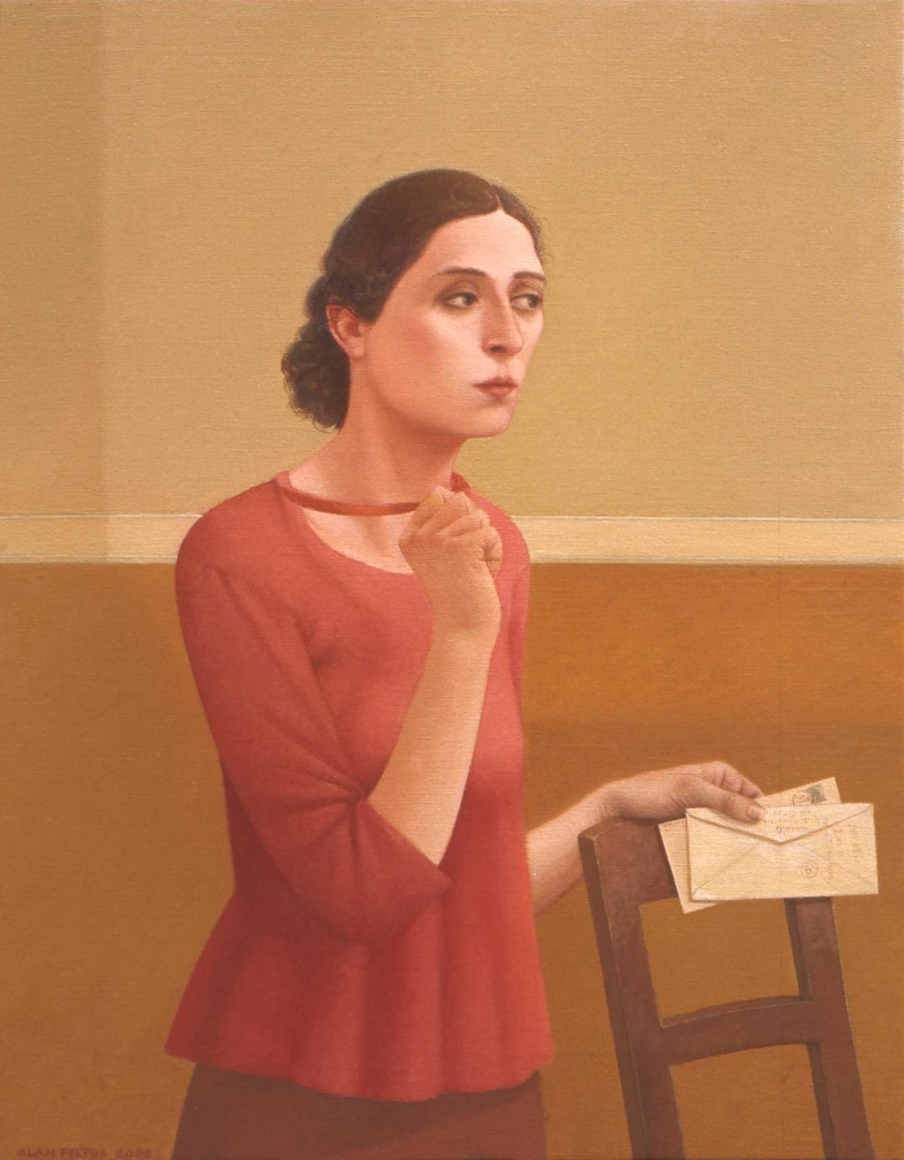 alan feltus, Two Letters, 2008, oil on canvas, 29 1/2 x 23 1/3 inches
